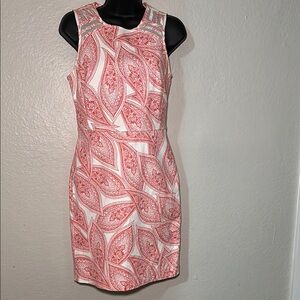 Banana Republic Pink and White Patterned Mini Dress